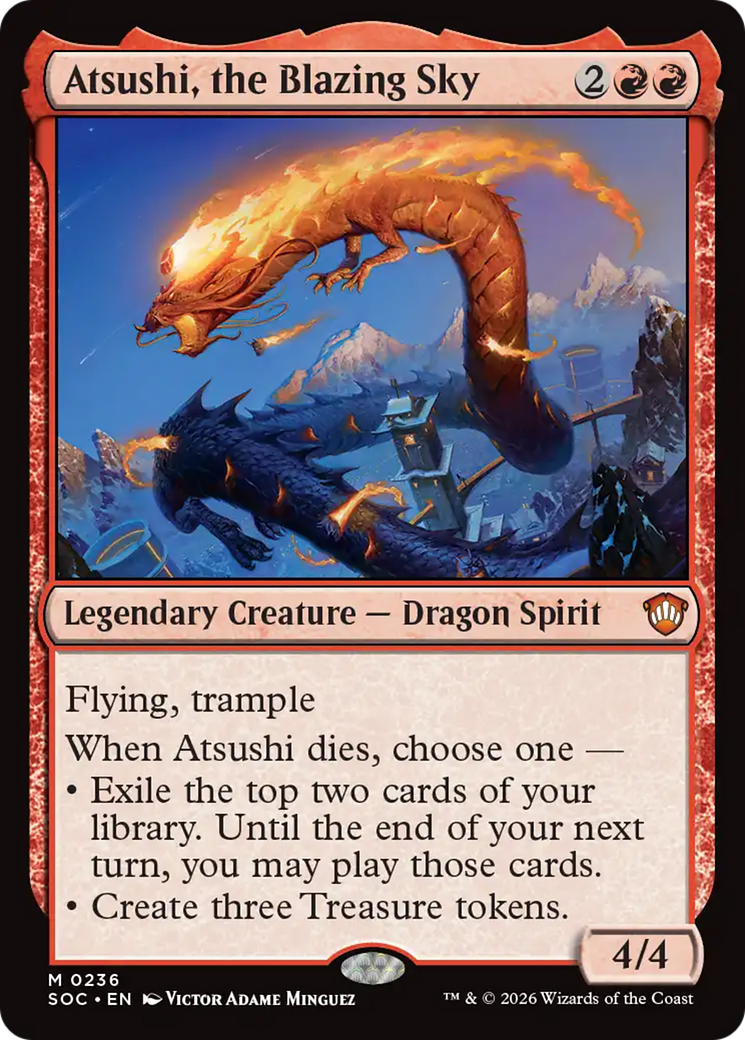 Atsushi, the Blazing Sky [Secrets of Strixhaven Commander] | Game Master's Emporium (The New GME)