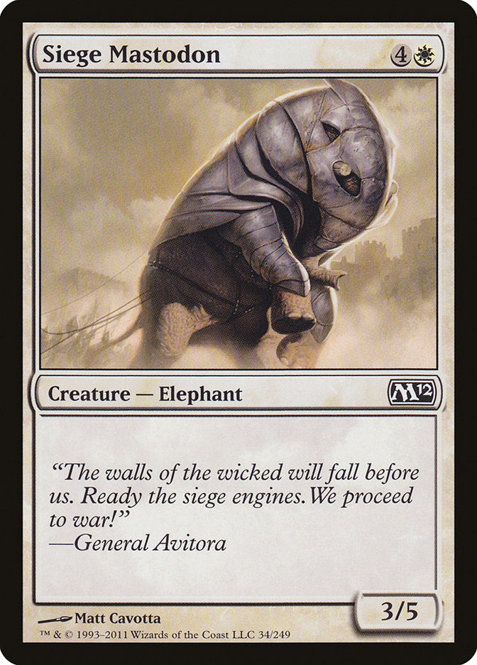 Siege Mastodon [Magic 2012] | Game Master's Emporium (The New GME)