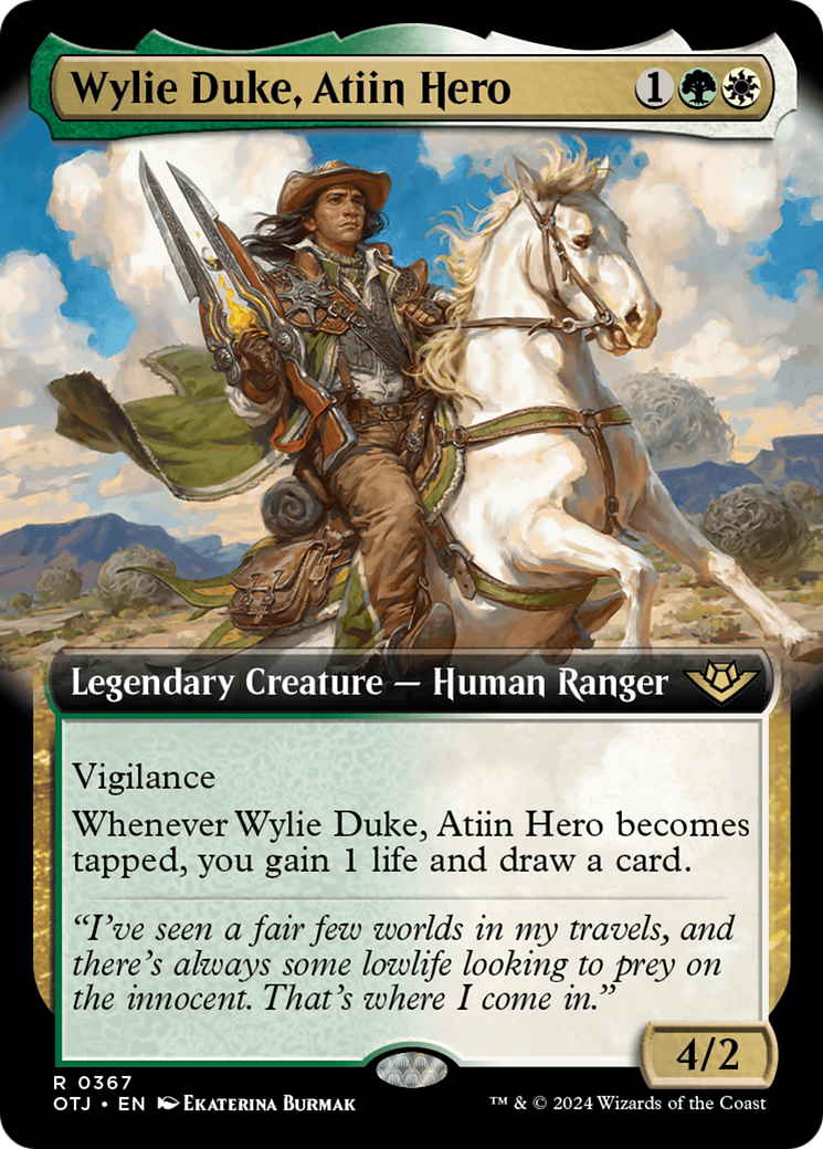 Wylie Duke, Atiin Hero (Extended Art) [Outlaws of Thunder Junction] | Game Master's Emporium (The New GME)