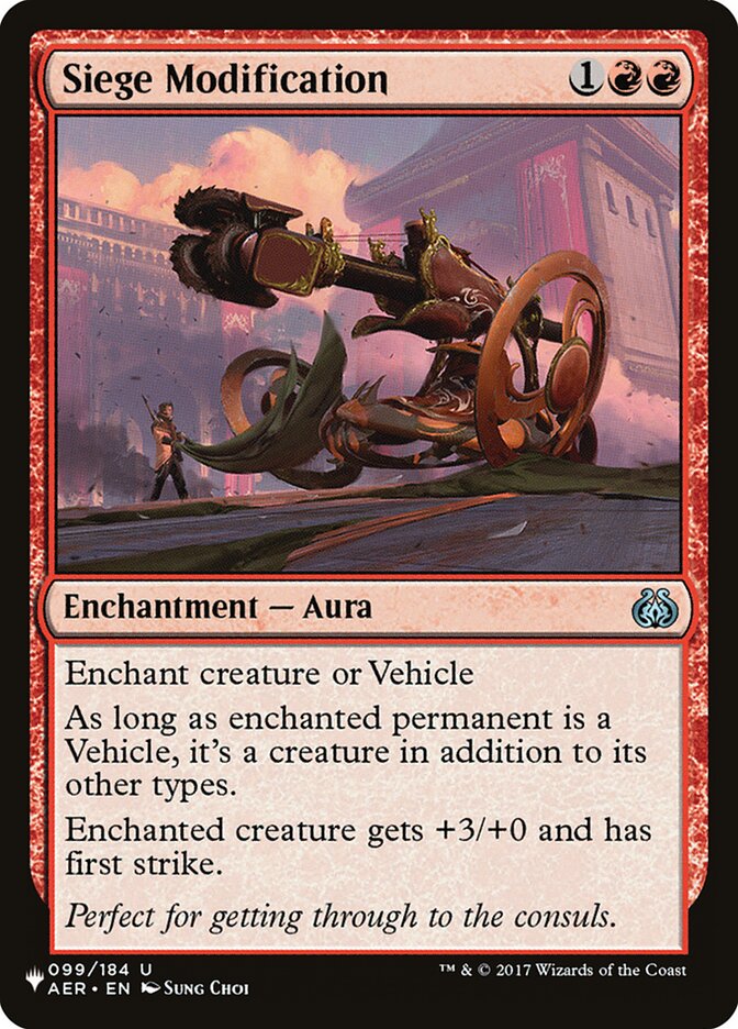 Siege Modification [The List] | Game Master's Emporium (The New GME)