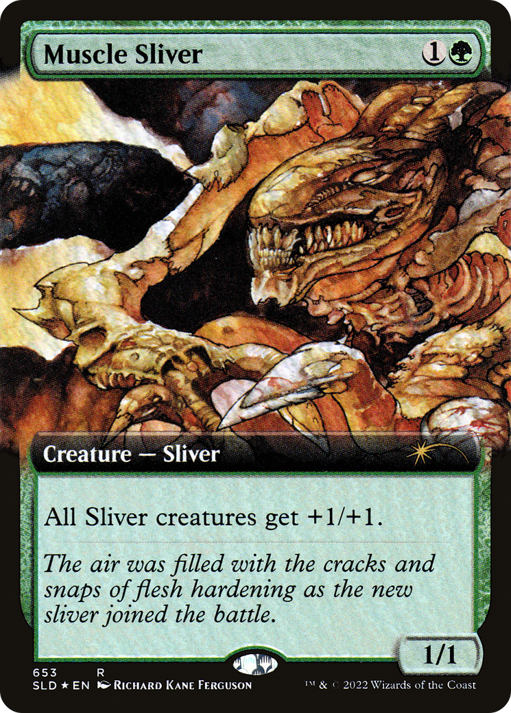 Muscle Sliver (Extended Art) [Secret Lair Drop Promos] | Game Master's Emporium (The New GME)