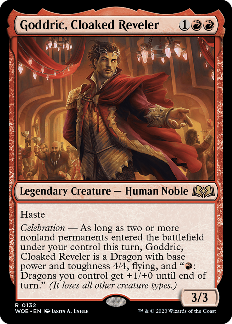 Goddric, Cloaked Reveler [Wilds of Eldraine] | Game Master's Emporium (The New GME)