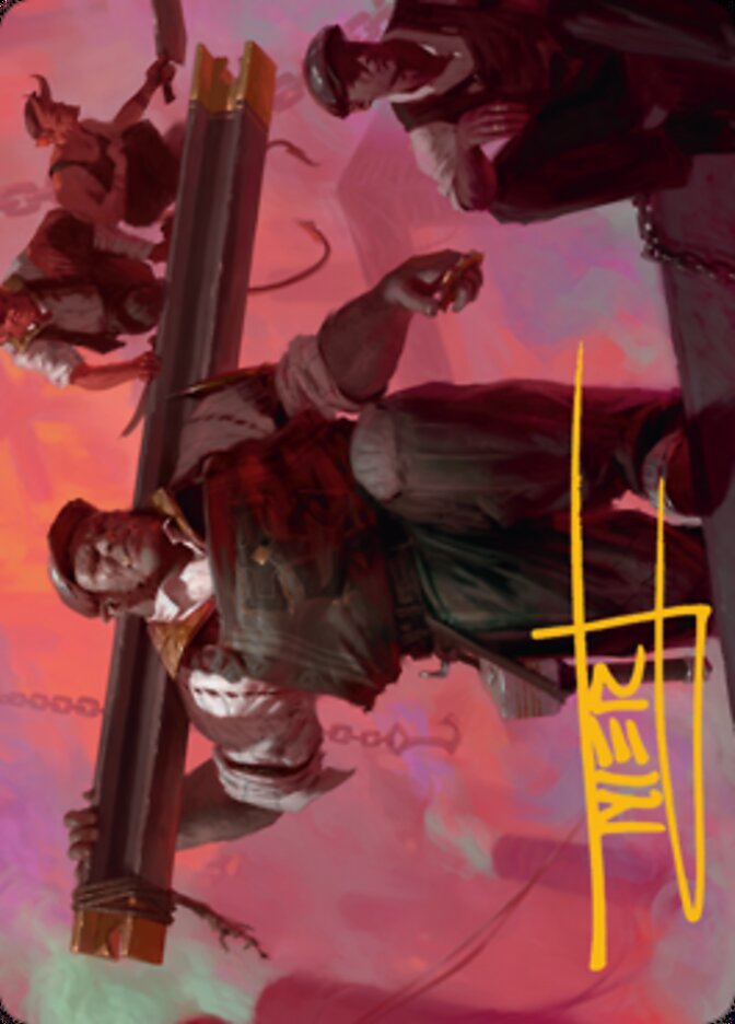 The Beamtown Bullies Art Card (Gold-Stamped Signature) [Streets of New Capenna Art Series] | Game Master's Emporium (The New GME)