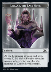 Liliana, the Last Hope Emblem // Spirit (002) Double-Sided Token [Double Masters 2022 Tokens] | Game Master's Emporium (The New GME)