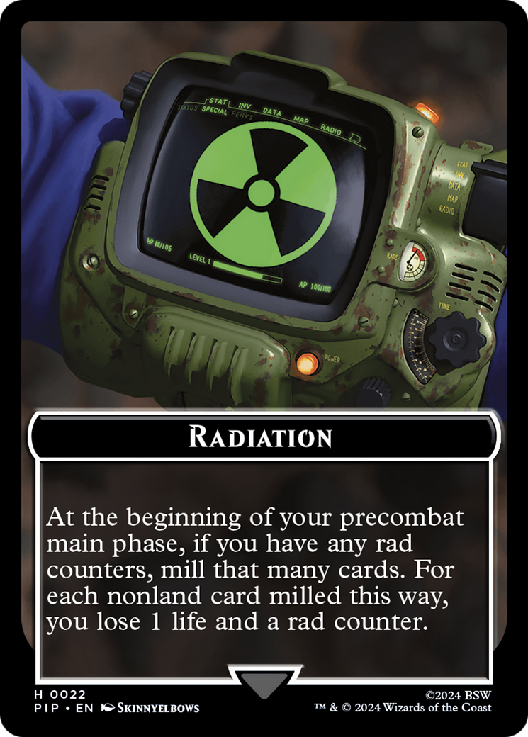 Radiation // Human Soldier Double-Sided Token [Fallout Tokens] | Game Master's Emporium (The New GME)