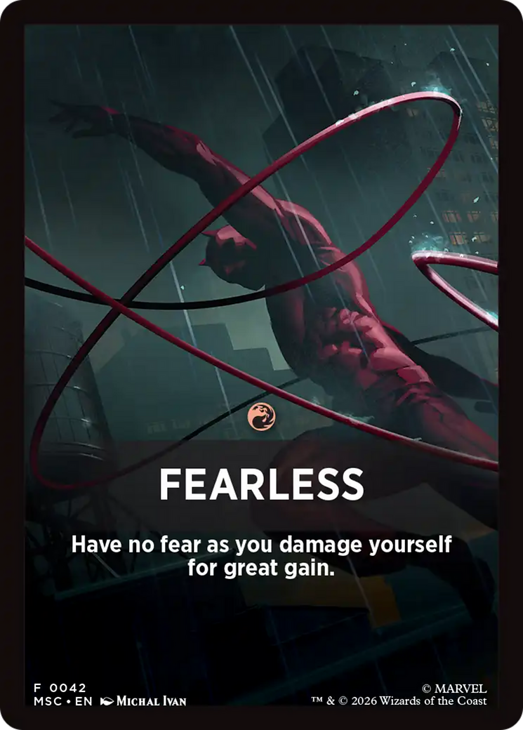 Fearless Theme Card [Marvel Super Heroes Commander] | Game Master's Emporium (The New GME)
