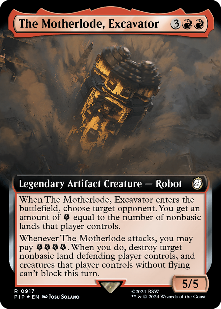 The Motherlode, Excavator (Extended Art) (Surge Foil) [Fallout] | Game Master's Emporium (The New GME)