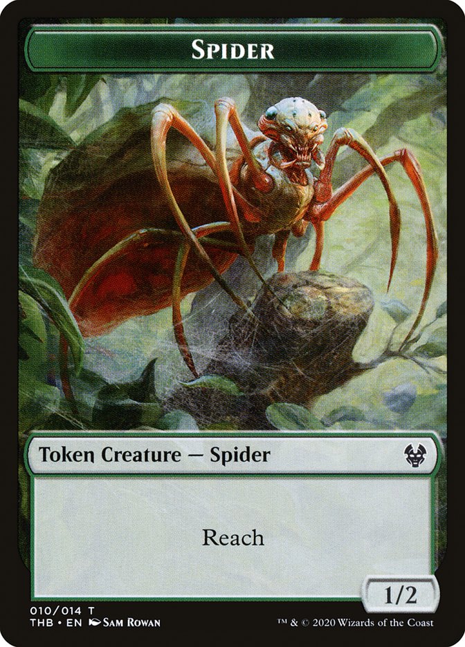 Human Soldier // Spider Double-Sided Token [Theros Beyond Death Tokens] | Game Master's Emporium (The New GME)