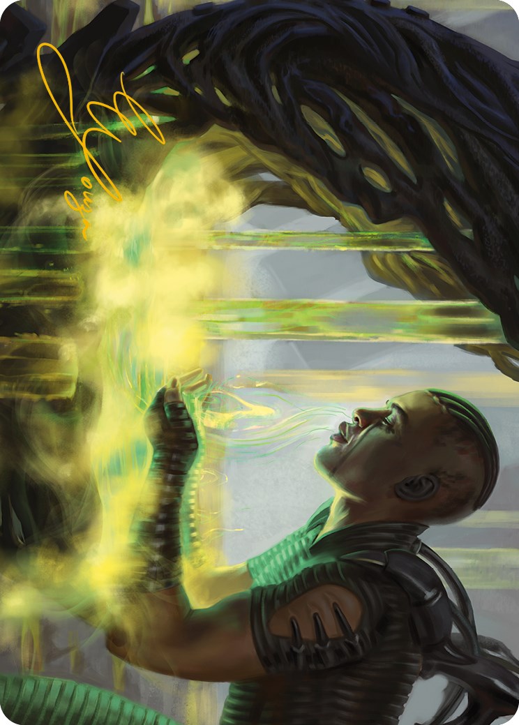 Necrogen Communion Art Card (Gold-Stamped Signature) [Phyrexia: All Will Be One Art Series] | Game Master's Emporium (The New GME)