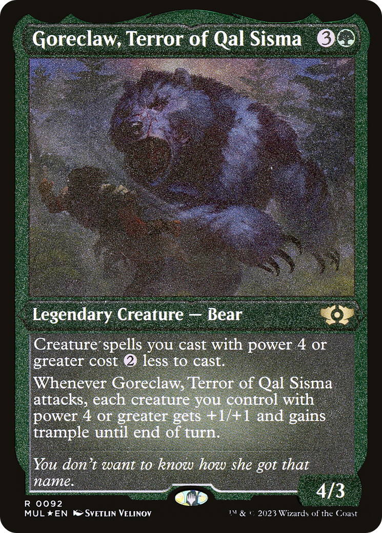 Goreclaw, Terror of Qal Sisma (Foil Etched) [Multiverse Legends] | Game Master's Emporium (The New GME)