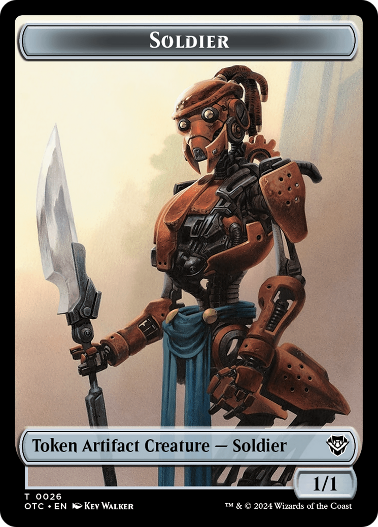 Elemental (0014) // Soldier (0026) Double-Sided Token [Outlaws of Thunder Junction Commander Tokens] | Game Master's Emporium (The New GME)