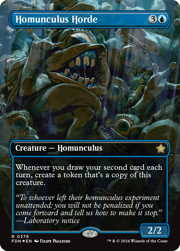 Homunculus Horde (Borderless) (Mana Foil) [Foundations] | Game Master's Emporium (The New GME)