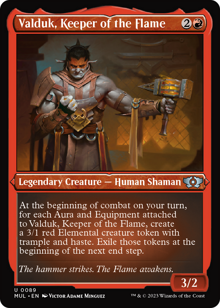 Valduk, Keeper of the Flame (Foil Etched) [Multiverse Legends] | Game Master's Emporium (The New GME)