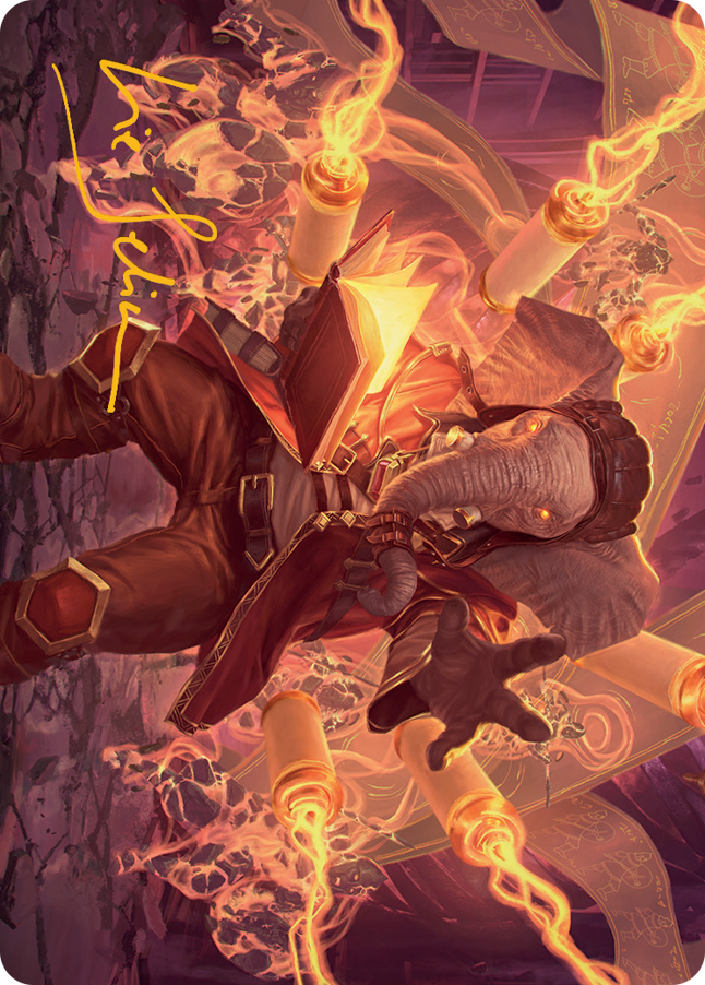 Quintorius, Loremaster Art Card (52) (Gold-Stamped Signature) [March of the Machine Art Series] | Game Master's Emporium (The New GME)