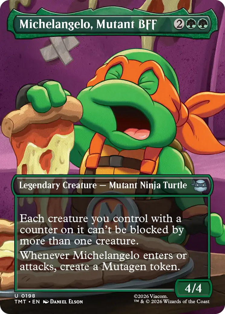 Michelangelo, Mutant BFF (Borderless) [Teenage Mutant Ninja Turtles] | Game Master's Emporium (The New GME)