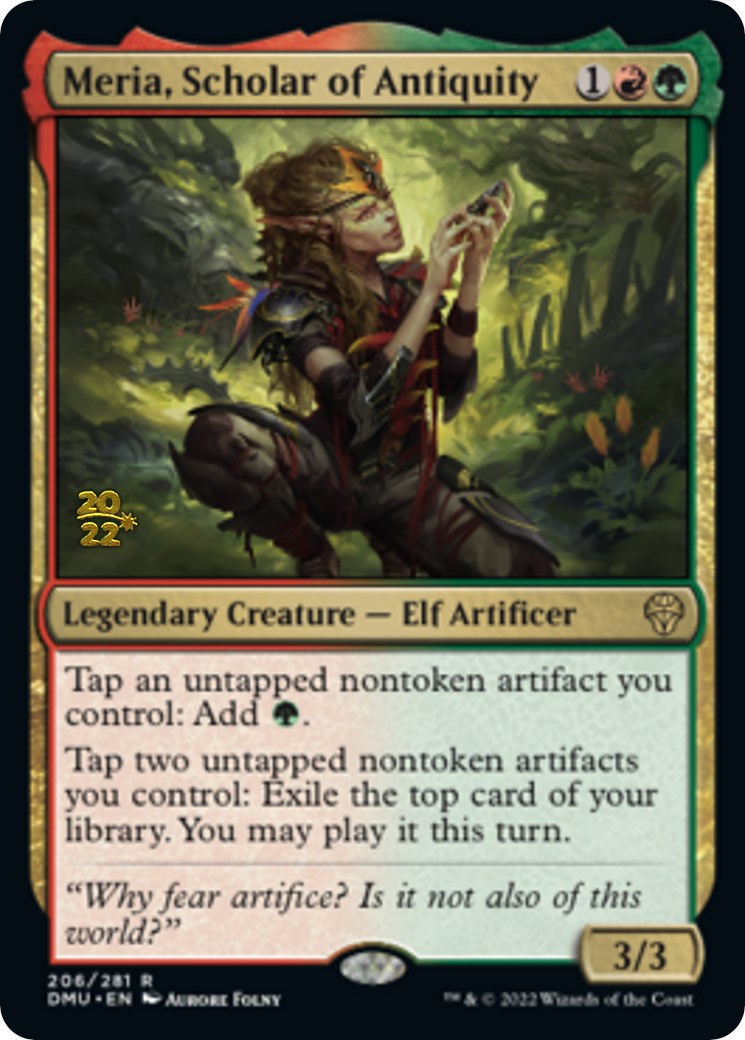 Meria, Scholar of Antiquity [Dominaria United Prerelease Promos] | Game Master's Emporium (The New GME)