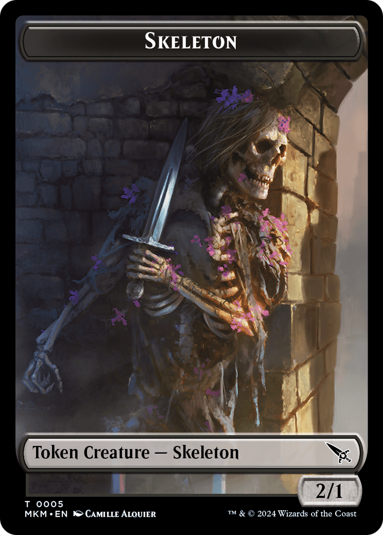 Skeleton Token [Murders at Karlov Manor Tokens] | Game Master's Emporium (The New GME)