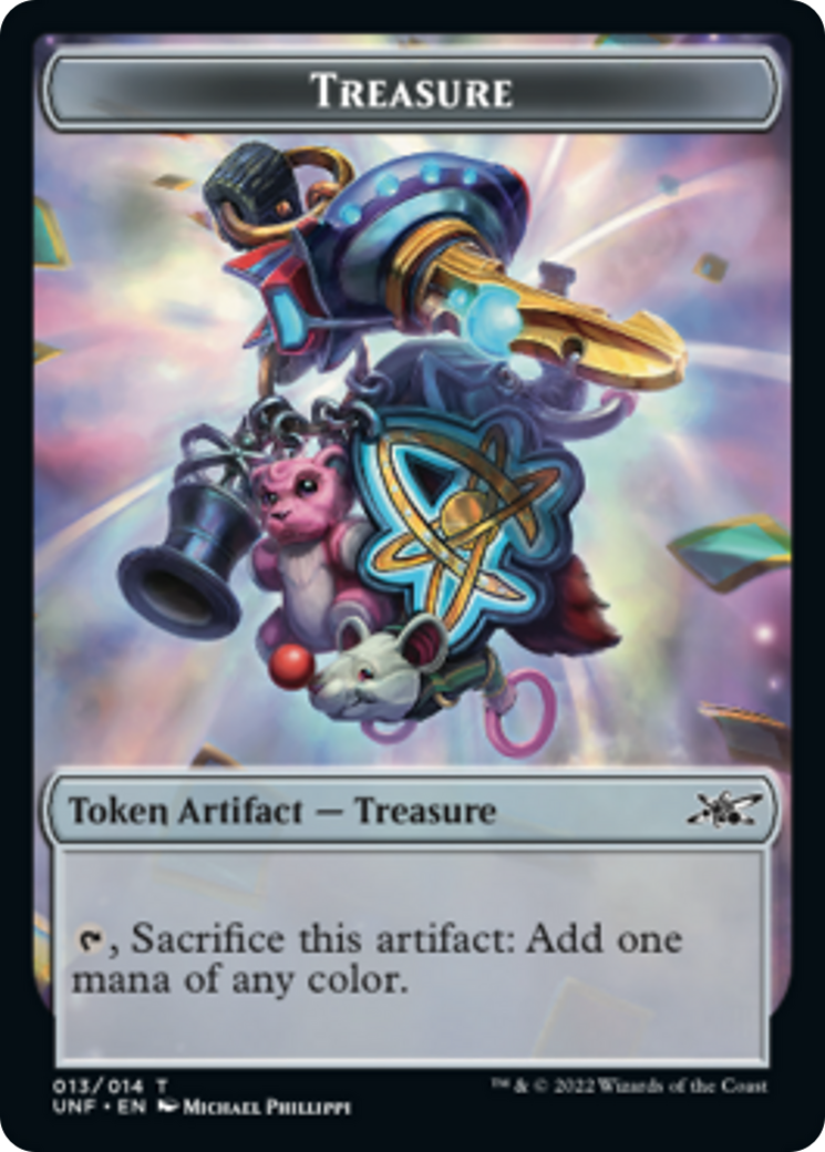 Clown Robot (002) // Treasure (013) Double-Sided Token [Unfinity Tokens] | Game Master's Emporium (The New GME)