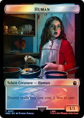 Human (0037) // Food (0057) Double-Sided Token (Surge Foil) [Doctor Who Tokens] | Game Master's Emporium (The New GME)