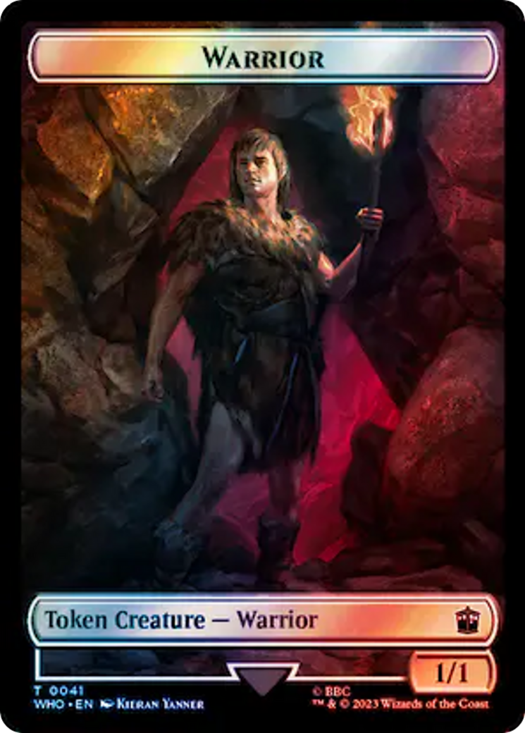Warrior // Treasure (0061) Double-Sided Token (Surge Foil) [Doctor Who Tokens] | Game Master's Emporium (The New GME)