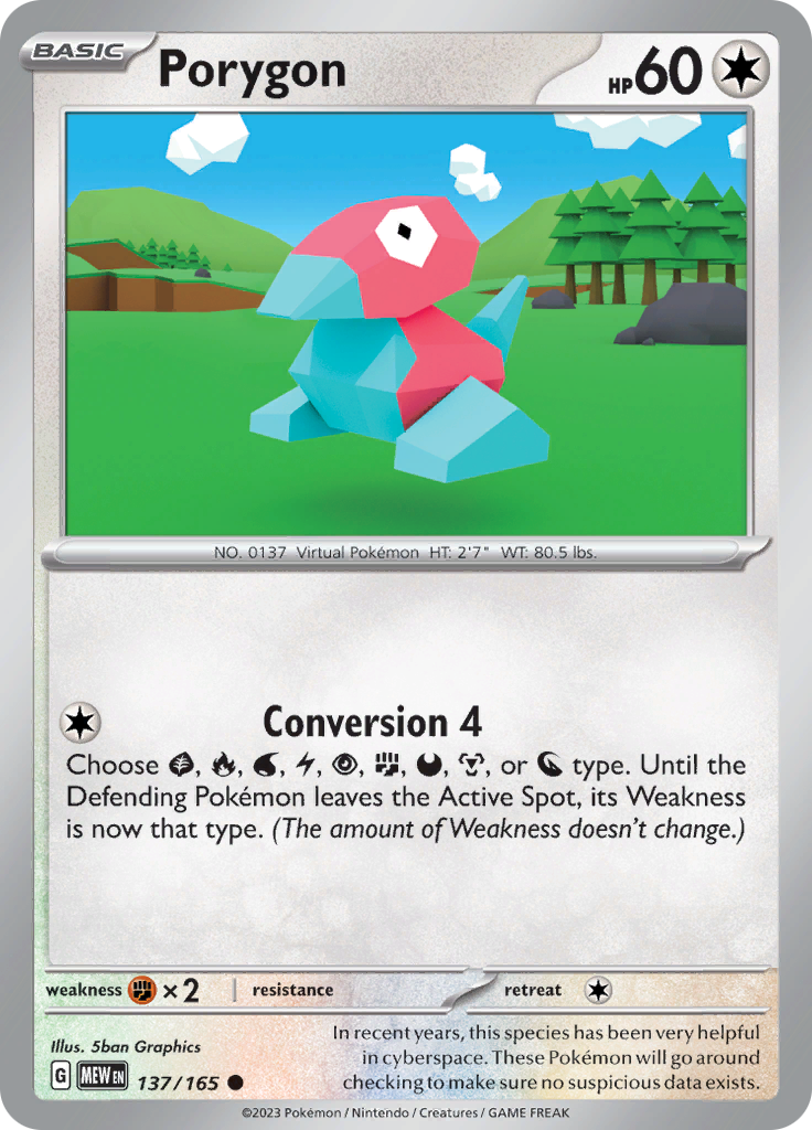 Porygon (137/165) [Scarlet & Violet 151] | Game Master's Emporium (The New GME)