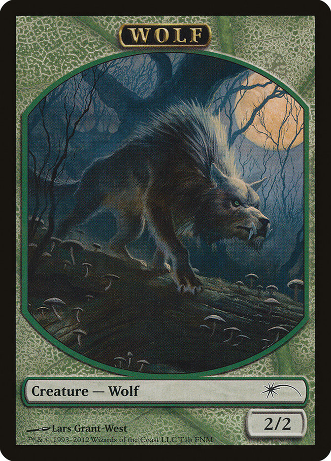 Human // Wolf Double-Sided Token [Friday Night Magic 2012] | Game Master's Emporium (The New GME)