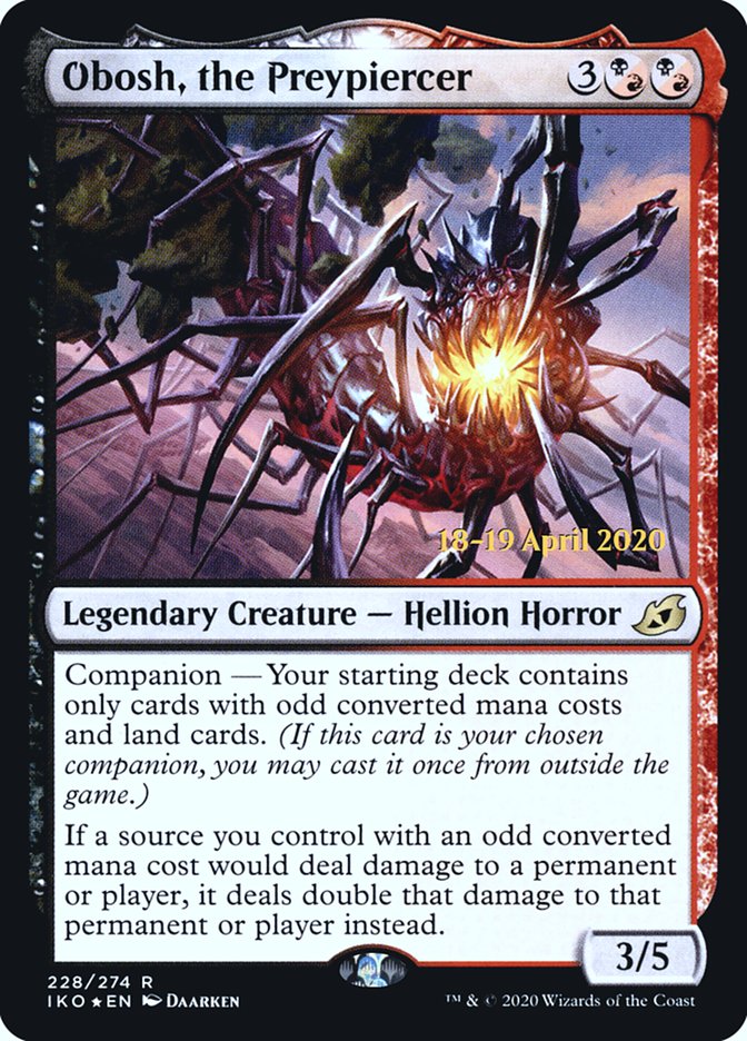 Obosh, the Preypiercer [Ikoria: Lair of Behemoths Prerelease Promos] | Game Master's Emporium (The New GME)