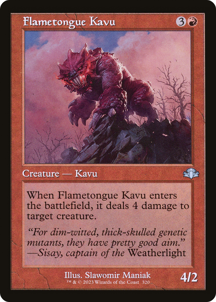 Flametongue Kavu (Retro) [Dominaria Remastered] | Game Master's Emporium (The New GME)