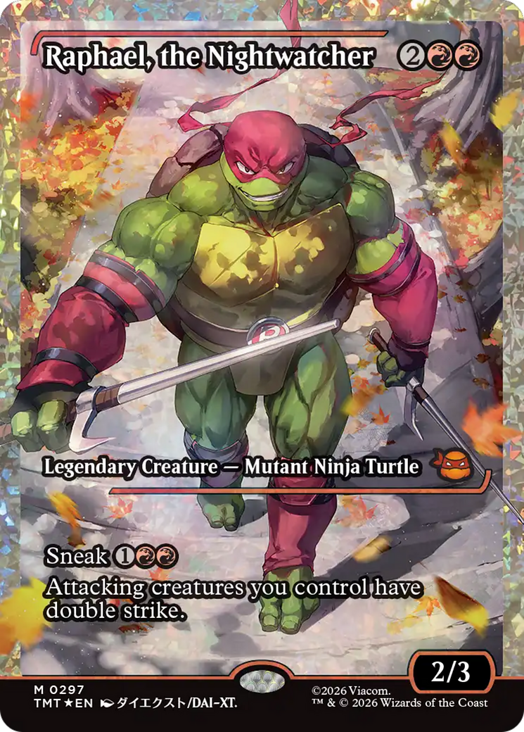 Raphael, the Nightwatcher (Showcase) (Fracture Foil) [Teenage Mutant Ninja Turtles] | Game Master's Emporium (The New GME)
