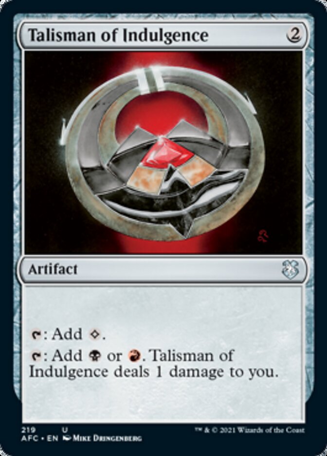 Talisman of Indulgence [Dungeons & Dragons: Adventures in the Forgotten Realms Commander] | Game Master's Emporium (The New GME)