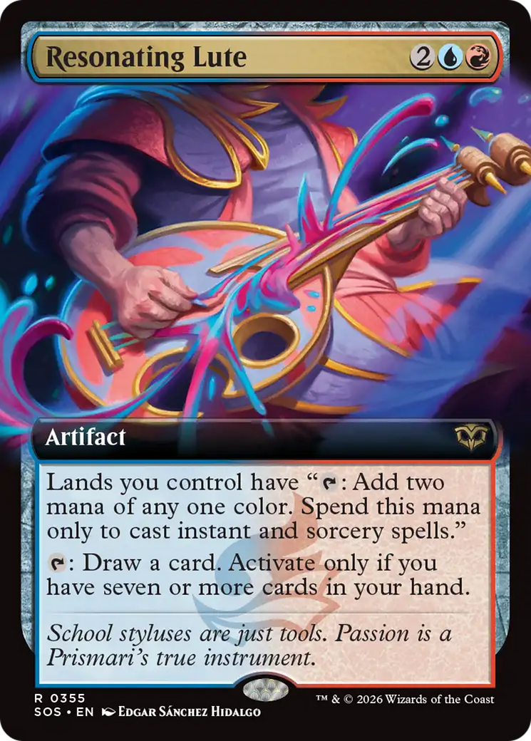 Resonating Lute (Extended Art) [Secrets of Strixhaven] | Game Master's Emporium (The New GME)