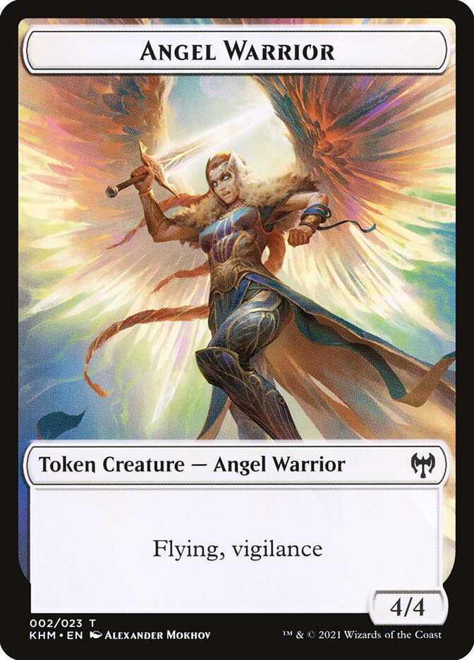 Treasure // Angel Warrior Double-Sided Token [Kaldheim Tokens] | Game Master's Emporium (The New GME)