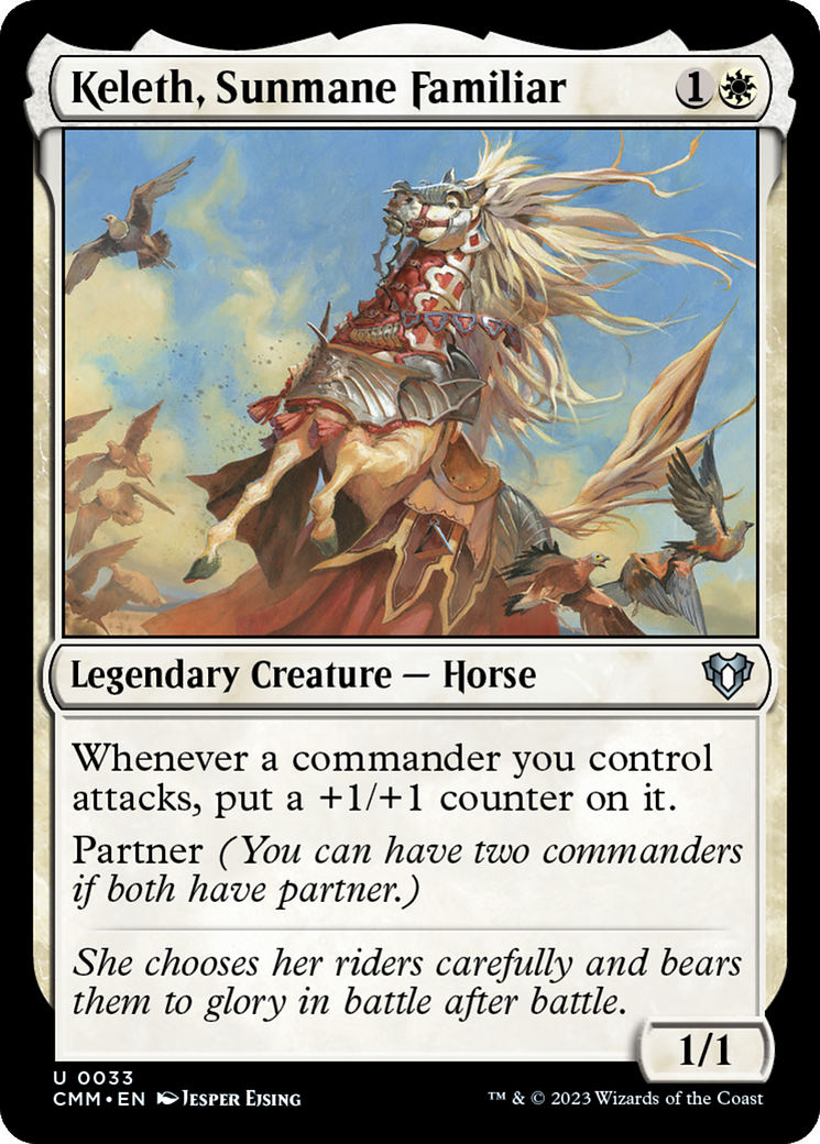 Keleth, Sunmane Familiar [Commander Masters] | Game Master's Emporium (The New GME)