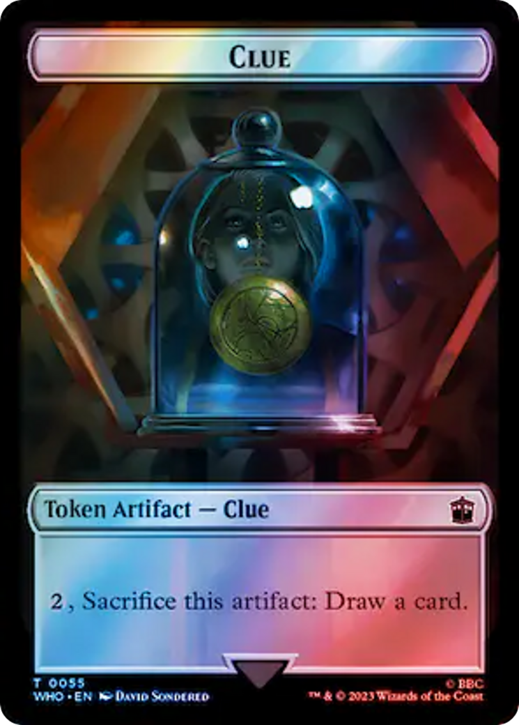 Fish // Clue (0055) Double-Sided Token (Surge Foil) [Doctor Who Tokens] | Game Master's Emporium (The New GME)