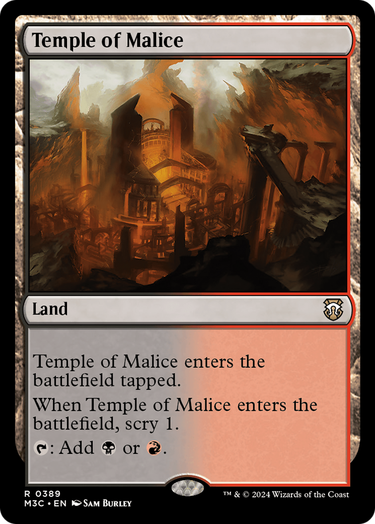 Temple of Malice (Ripple Foil) [Modern Horizons 3 Commander] | Game Master's Emporium (The New GME)