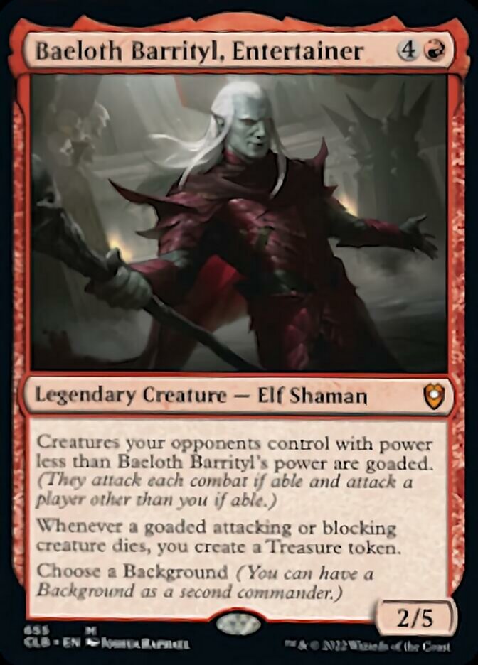 Baeloth Barrityl, Entertainer [Commander Legends: Battle for Baldur's Gate] | Game Master's Emporium (The New GME)