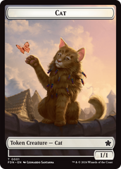 Elf Warrior // Cat (001) Doubled-Sided Token [Foundations Tokens] | Game Master's Emporium (The New GME)