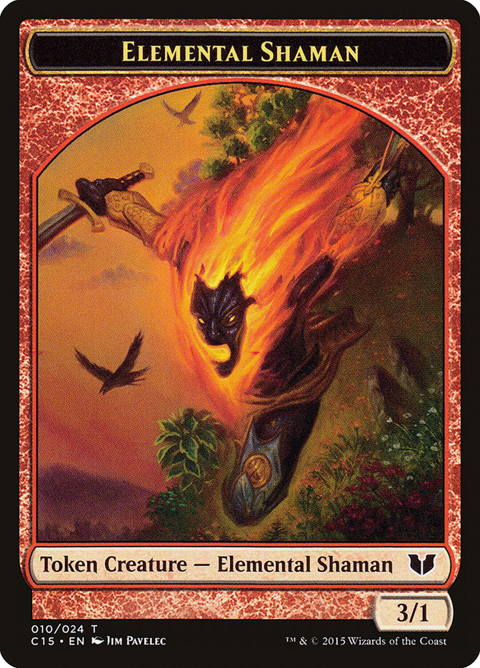 Knight (004) // Elemental Shaman Double-Sided Token [Commander 2015 Tokens] | Game Master's Emporium (The New GME)