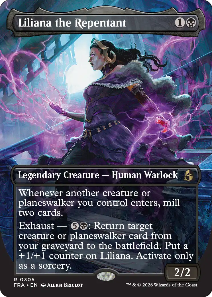 Liliana the Repentant (Borderless) [Reality Fracture] | Game Master's Emporium (The New GME)