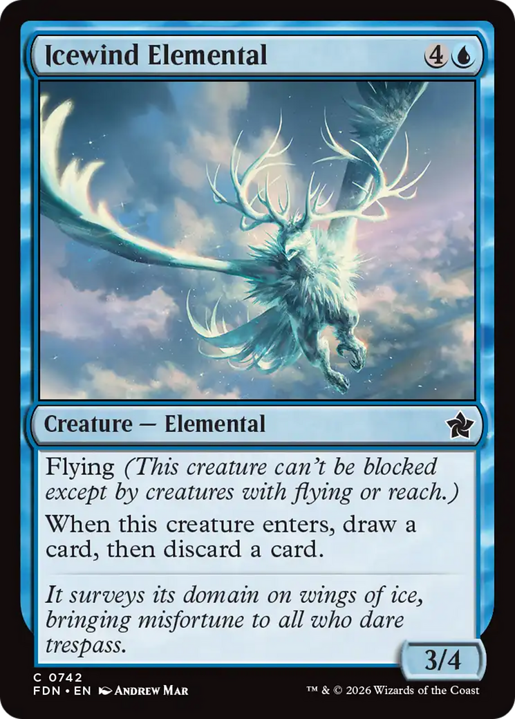 Icewind Elemental (0742) [Foundations] | Game Master's Emporium (The New GME)