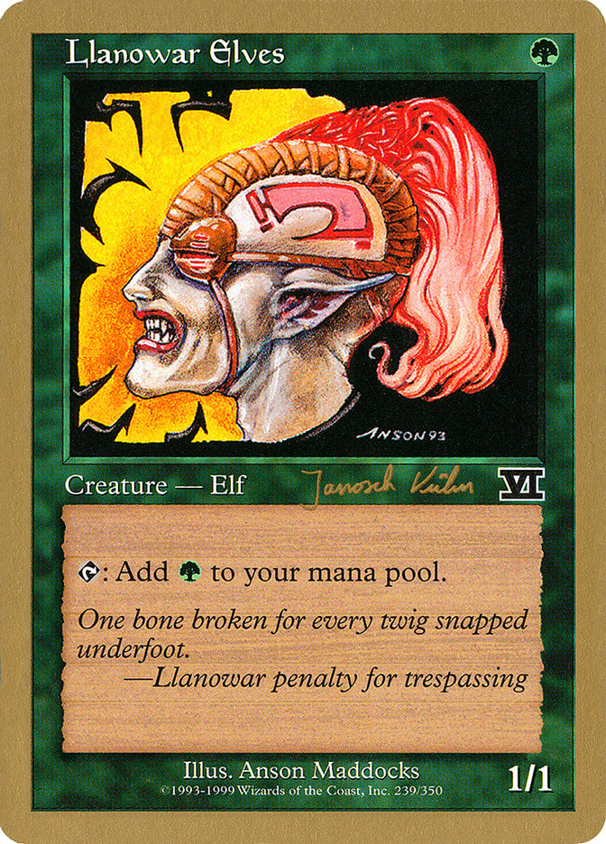 Llanowar Elves (Janosch Kuhn) [World Championship Decks 2000] | Game Master's Emporium (The New GME)