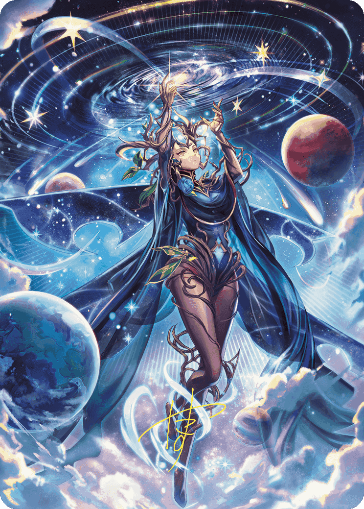 Omniscience Anime Art Card (Gold-Stamped Signature) [Wilds of Eldraine Art Series] | Game Master's Emporium (The New GME)