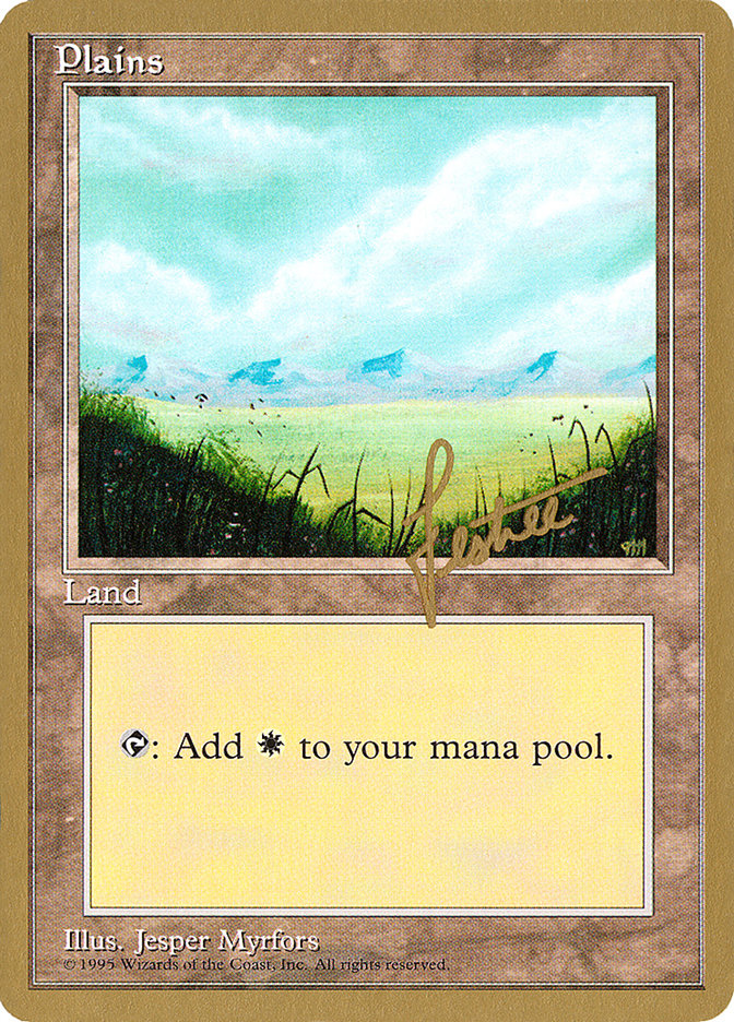 Plains (bl366) (Bertrand Lestree) [Pro Tour Collector Set] | Game Master's Emporium (The New GME)