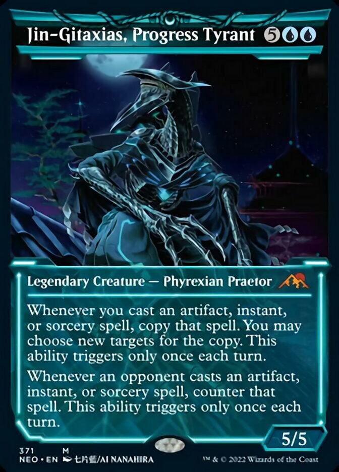 Jin-Gitaxias, Progress Tyrant (Showcase Soft Glow) [Kamigawa: Neon Dynasty] | Game Master's Emporium (The New GME)