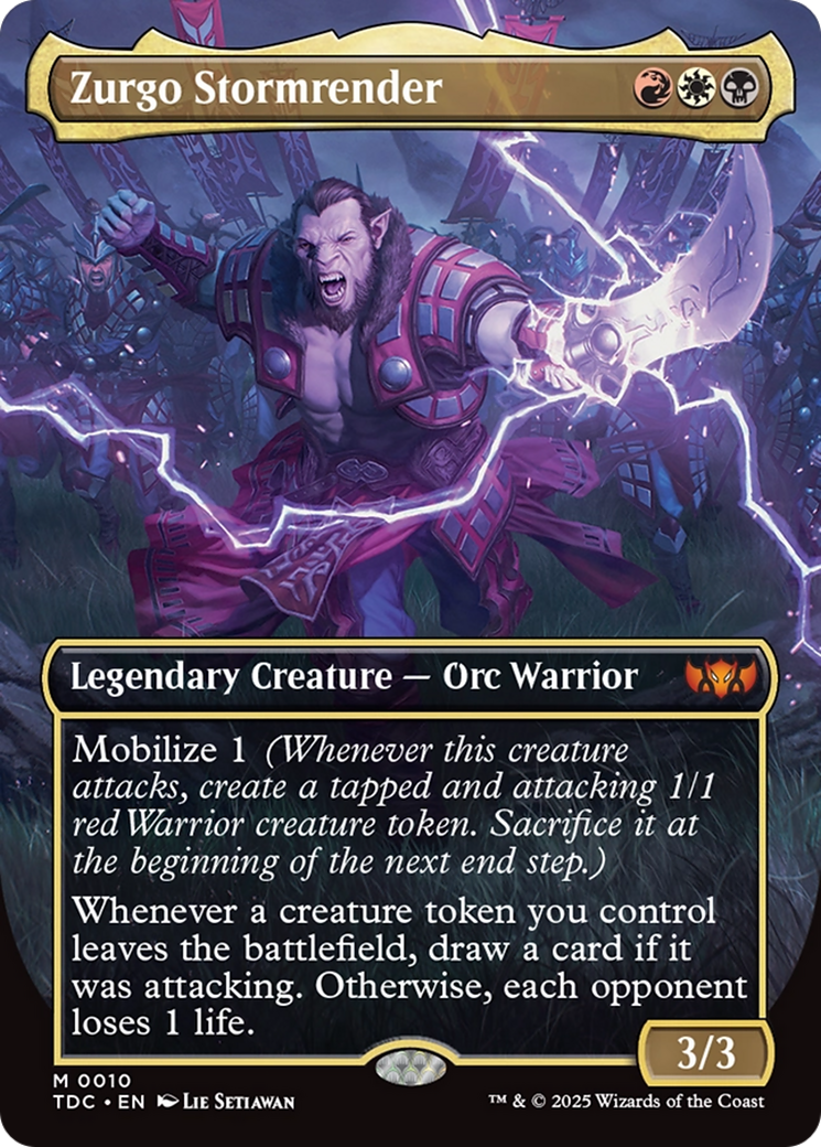 Zurgo Stormrender (Borderless) [Tarkir: Dragonstorm Commander] | Game Master's Emporium (The New GME)