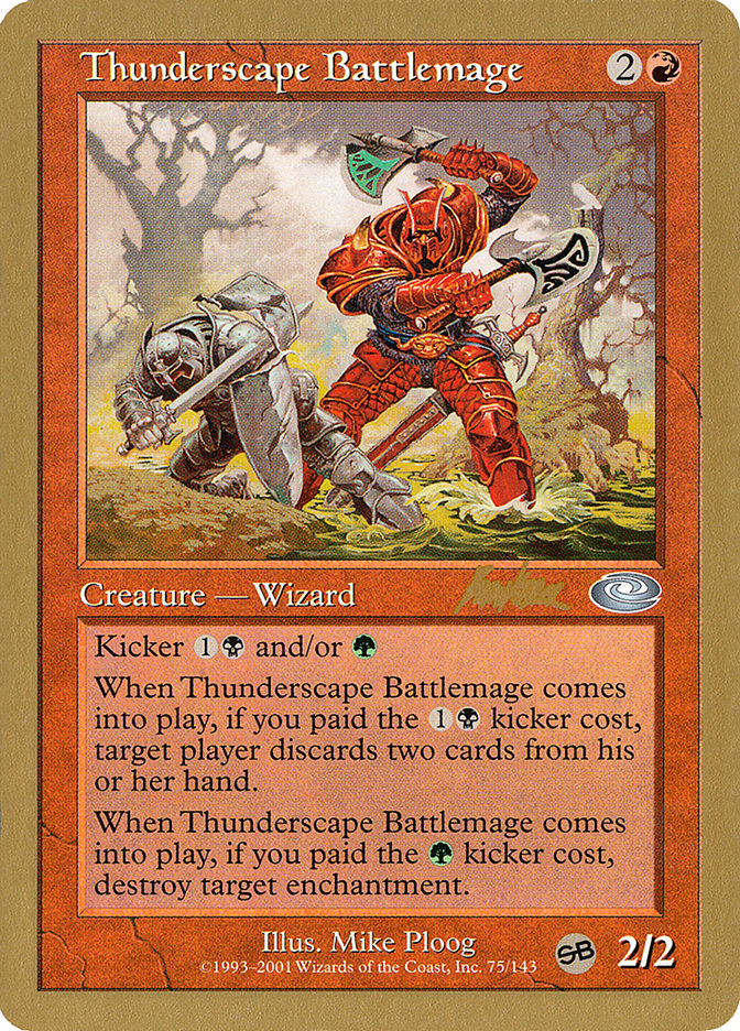 Thunderscape Battlemage (Brian Kibler) (SB) [World Championship Decks 2002] | Game Master's Emporium (The New GME)