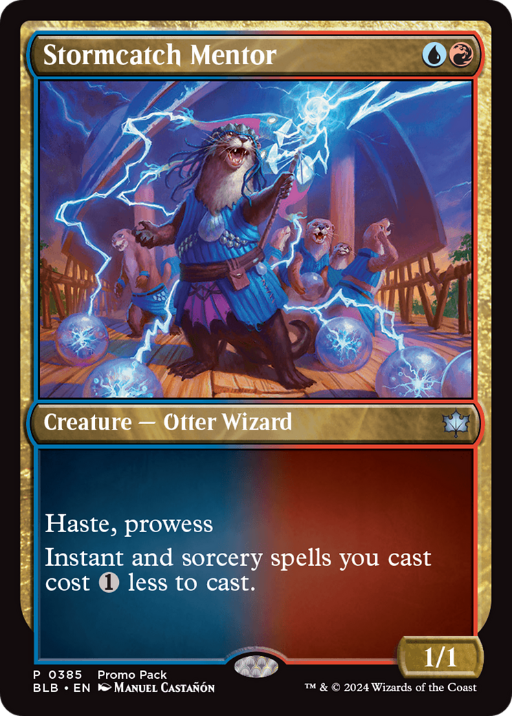 Stormcatch Mentor (Promo Pack) [Bloomburrow Promos] | Game Master's Emporium (The New GME)