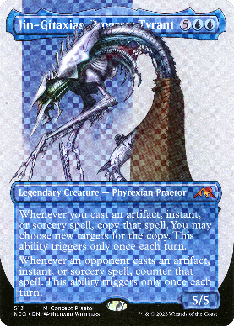 Jin-Gitaxias, Progress Tyrant (Borderless Concept Praetors) [Phyrexia: All Will Be One] | Game Master's Emporium (The New GME)
