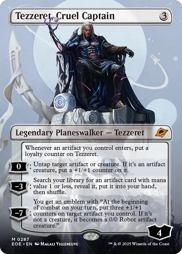 Tezzeret, Cruel Captain (Borderless) [Edge of Eternities] | Game Master's Emporium (The New GME)
