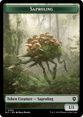 Saproling // Treasure Double-Sided Token [Bloomburrow Commander Tokens] | Game Master's Emporium (The New GME)